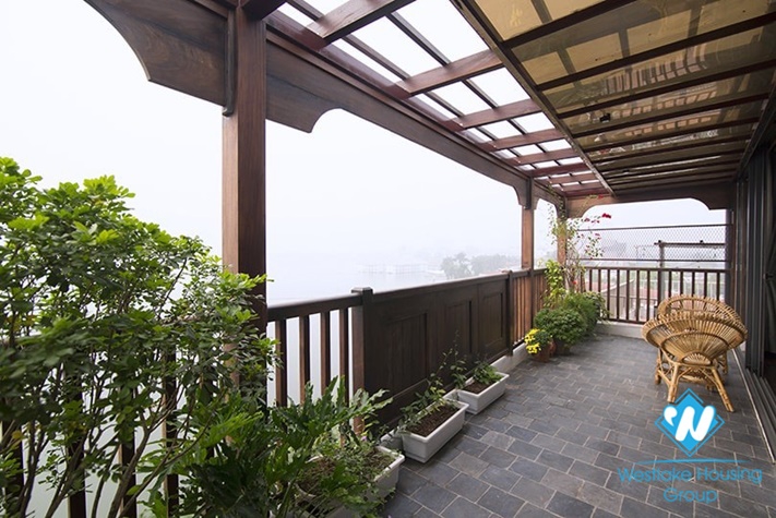 The top floor with breaking  view  apartment in Yen Phu village for lease.
