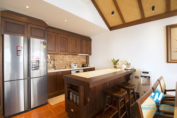 The top floor with breaking  view  apartment in Yen Phu village for lease.