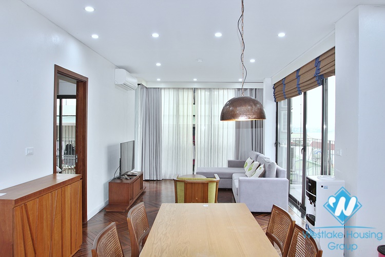 Lake view two bedrooms apartment for lease in Xom Phu, Dang Thai Mai area