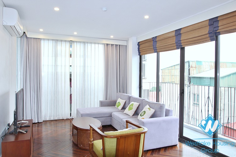 Lake view two bedrooms apartment for lease in Xom Phu, Dang Thai Mai area