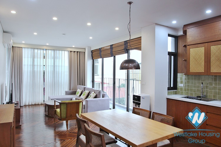 Lake view two bedrooms apartment for lease in Xom Phu, Dang Thai Mai area