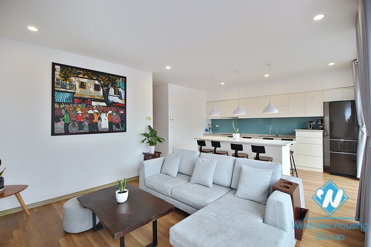 Modern and open 3 bedroom apartment for rent in Tay Ho, Hanoi