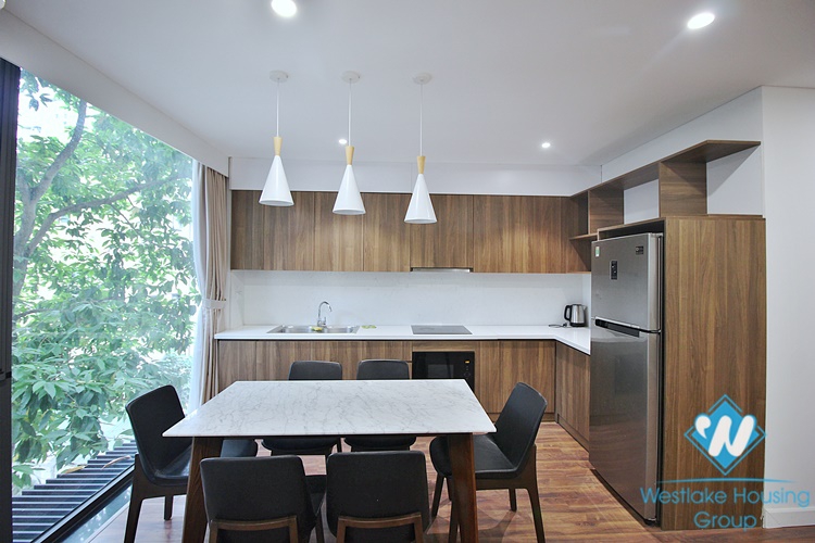 A brightly serviced apartment for rent in Tay Ho area