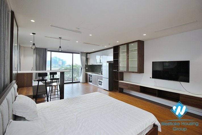 Lake -view with lovely balcony studio for rent on Nhat Chieu