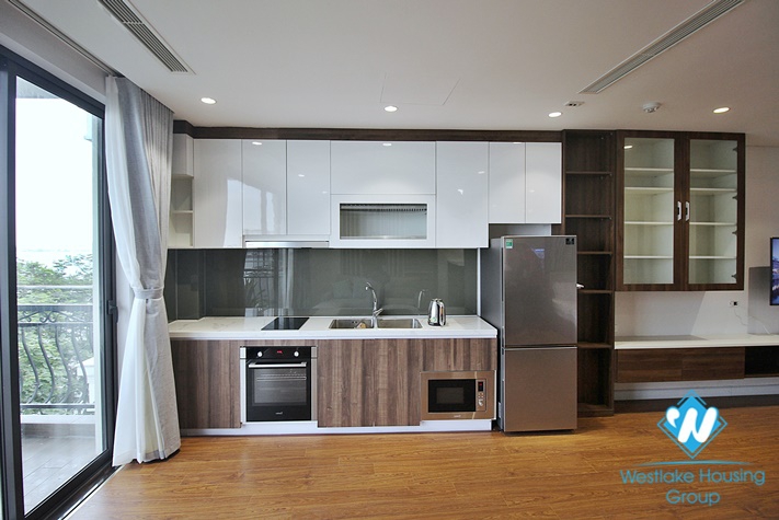 Lake -view with lovely balcony studio for rent on Nhat Chieu