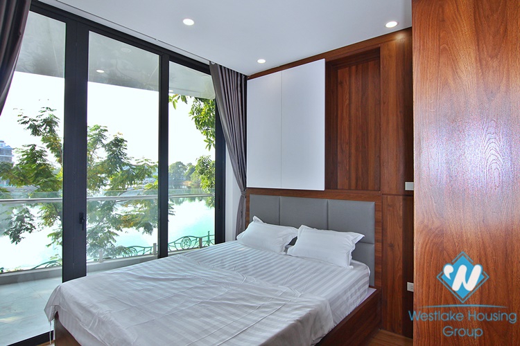 Lake view one bedroom apartment for rent in Yen Hoa street, Tay Ho