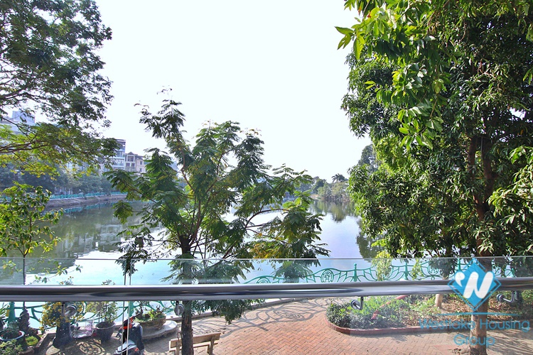 Lake view one bedroom apartment for rent in Yen Hoa street, Tay Ho