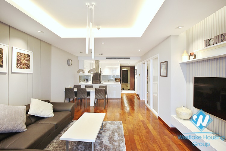 Morden two bedrooms apartment for rent in De Leroi Soleil building, Xuan Dieu, Tay Ho