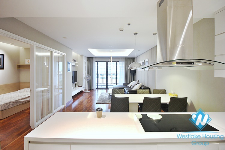 Morden two bedrooms apartment for rent in De Leroi Soleil building, Xuan Dieu, Tay Ho