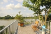 Riverside garden house for rent in Ngoc Thuy Long Bien