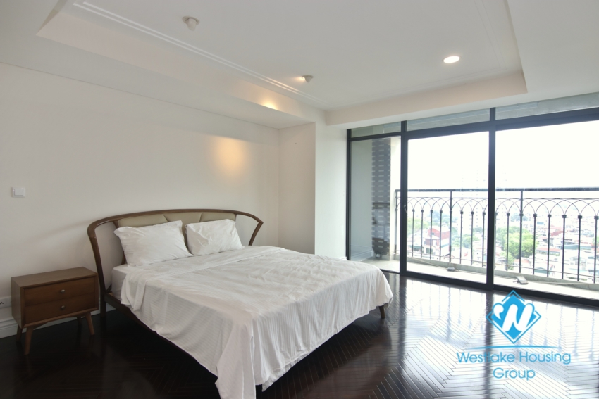 Serviced apartment for rent with three bedrooms in Hoang Thanh Tower, Hai Ba Trung