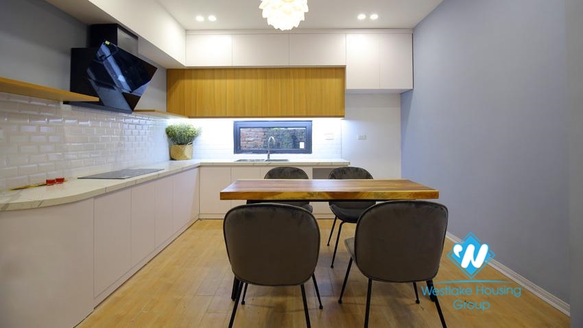 House for rent with four bedrooms and yard around the house in An Duong Vuong, Tay Ho
