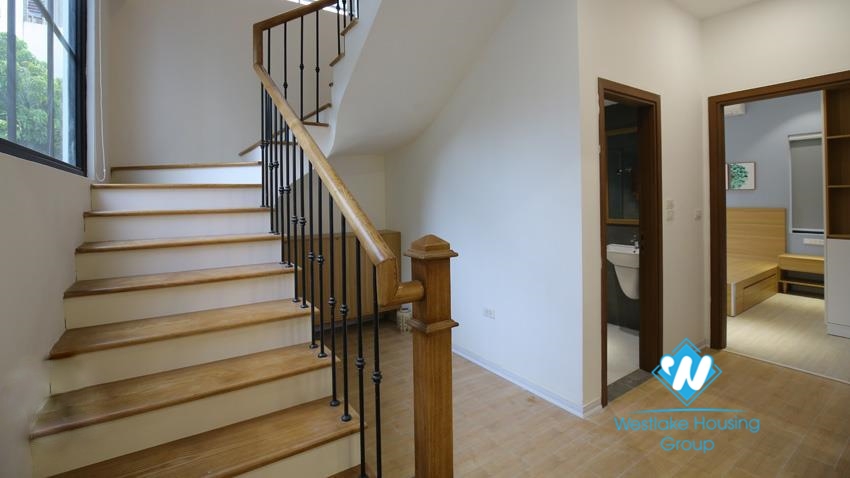House for rent with four bedrooms and yard around the house in An Duong Vuong, Tay Ho