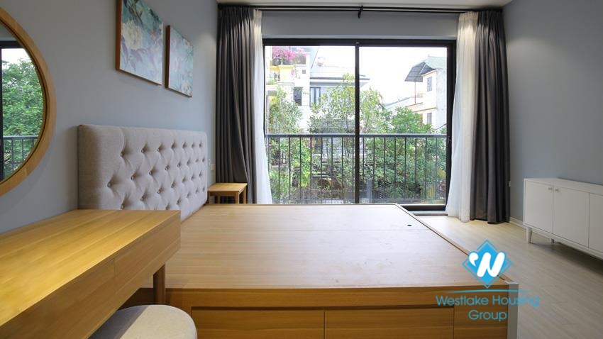 House for rent with four bedrooms and yard around the house in An Duong Vuong, Tay Ho