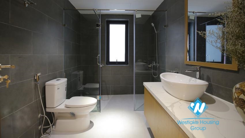 House for rent with four bedrooms and yard around the house in An Duong Vuong, Tay Ho