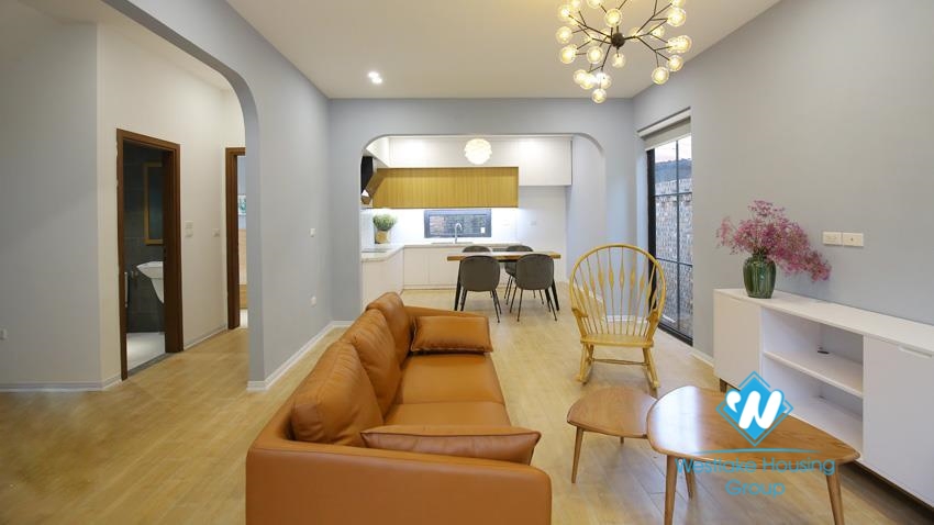 House for rent with four bedrooms and yard around the house in An Duong Vuong, Tay Ho