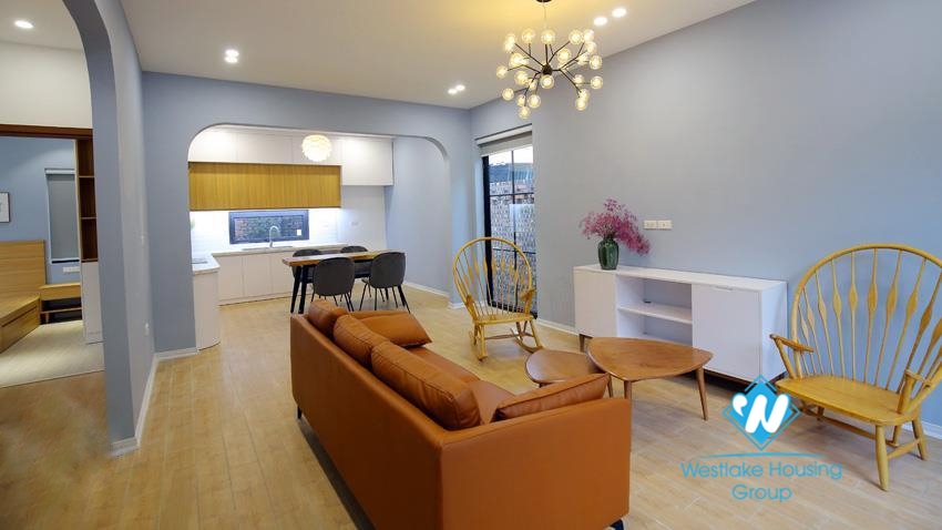 House for rent with four bedrooms and yard around the house in An Duong Vuong, Tay Ho