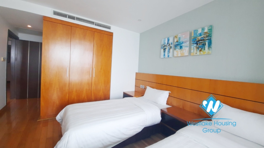 2 bedroom duplex apartment with lake view good location for rent in Tay Ho.