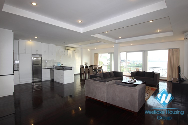 Serviced apartment with 3 bedrooms on the lake for rent in Westlake area - Tay Ho, Hanoi
