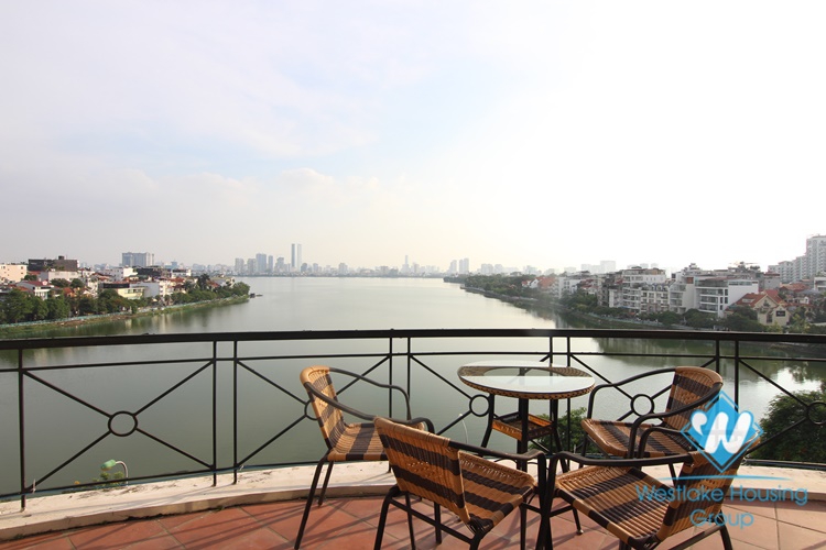 Serviced apartment with 3 bedrooms on the lake for rent in Westlake area - Tay Ho, Hanoi
