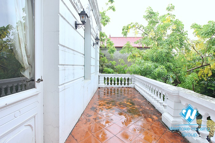 A French villa with big pool and garden in Tay ho, Hanoi