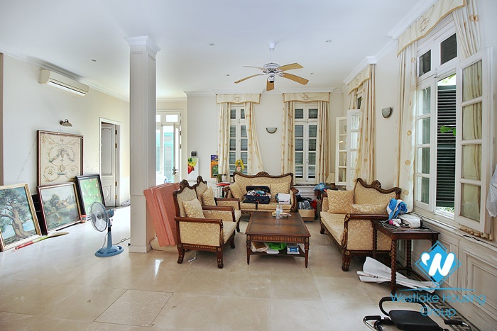 A French villa with big pool and garden in Tay ho, Hanoi