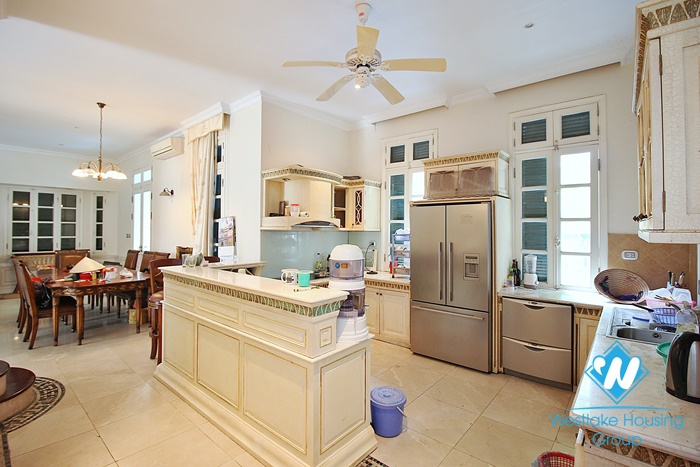 A French villa with big pool and garden in Tay ho, Hanoi