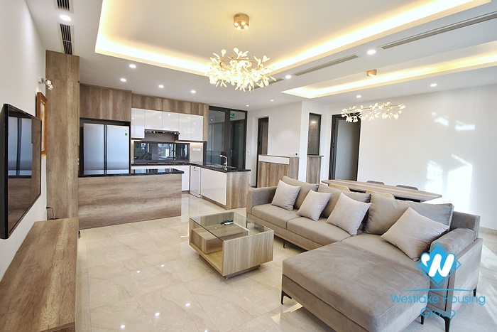 Lake view and new three bedrooms apartment for rent in To Ngoc Van, Tay Ho