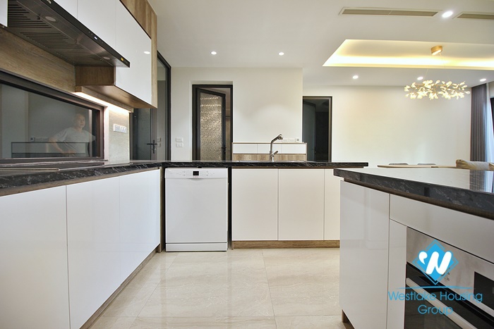 Lake view and new three bedrooms apartment for rent in To Ngoc Van, Tay Ho