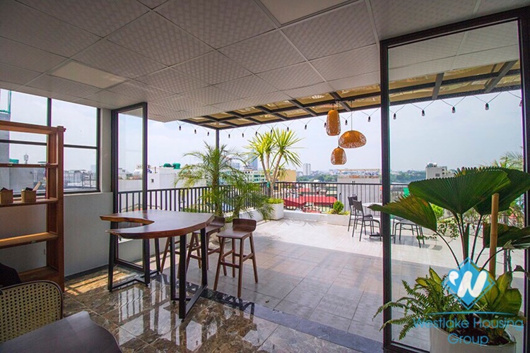 Modern 2 bedrooms apartment with huge terrace for rent in Vu Mien, Yen Phu village