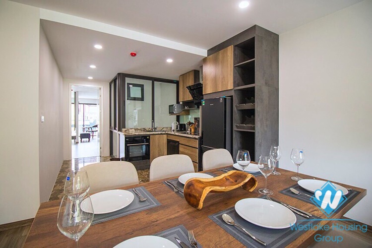 Modern 2 bedrooms apartment with huge terrace for rent in Vu Mien, Yen Phu village