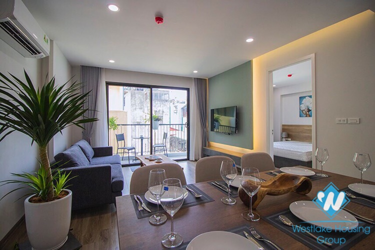 Modern 2 bedrooms apartment with huge terrace for rent in Vu Mien, Yen Phu village