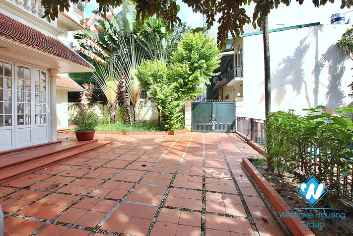 Charming villa for rent in Tay Ho with swimming pool and large garden yard