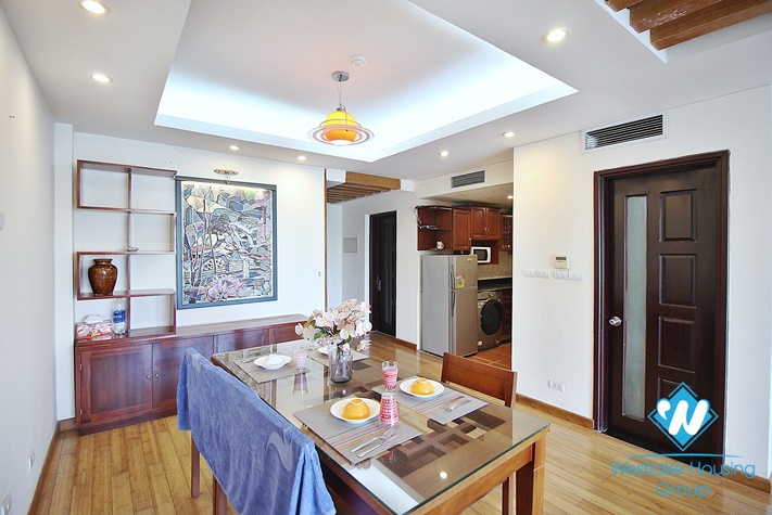 Cheap 2 bedrooms apartment with lake view for rent in Tay Ho, Hanoi 