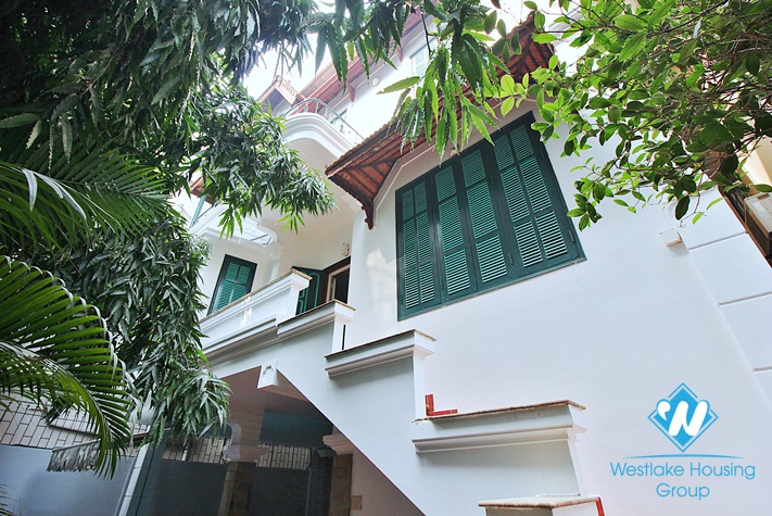French colonial house with swimming pool for rent in Westlake area, Hanoi