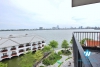 Large three-bedroom apartment with lake view for rent in Tay Ho.