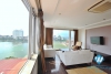 Lake view 1 bedroom apartment with huge balcony for rent in Quang An, Tay Ho