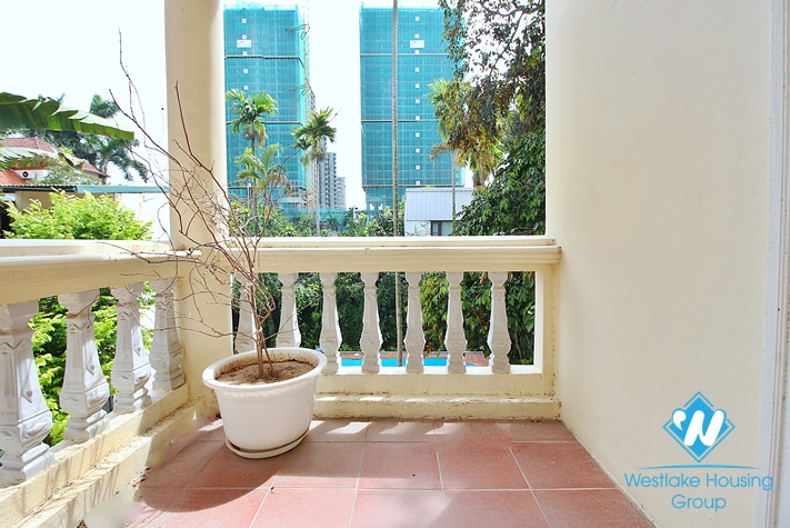 Charming villa for rent in Tay Ho with swimming pool and large garden yard