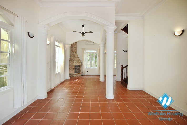 Charming villa for rent in Tay Ho with swimming pool and large garden yard