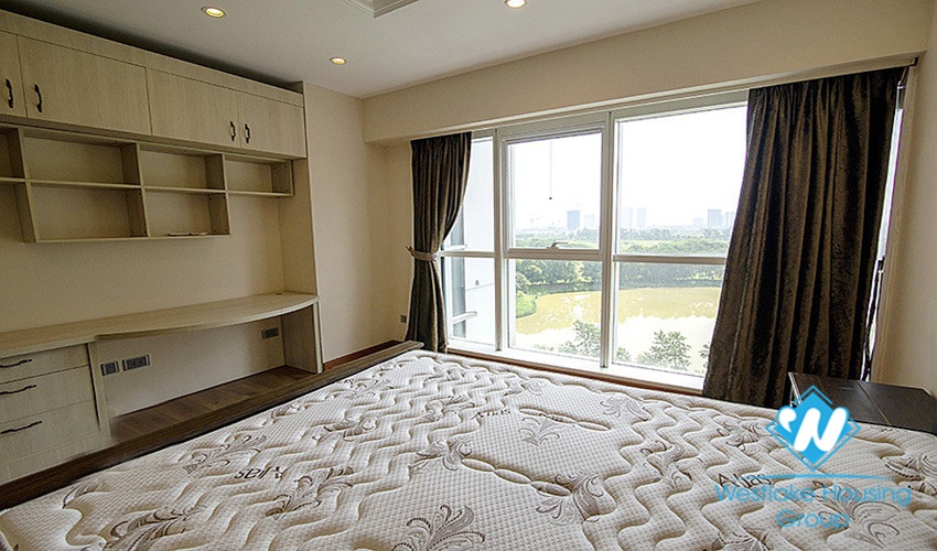 Golf and lake view 4 bedroom apartment for rent in L1 building, Ciputra, Tay Ho