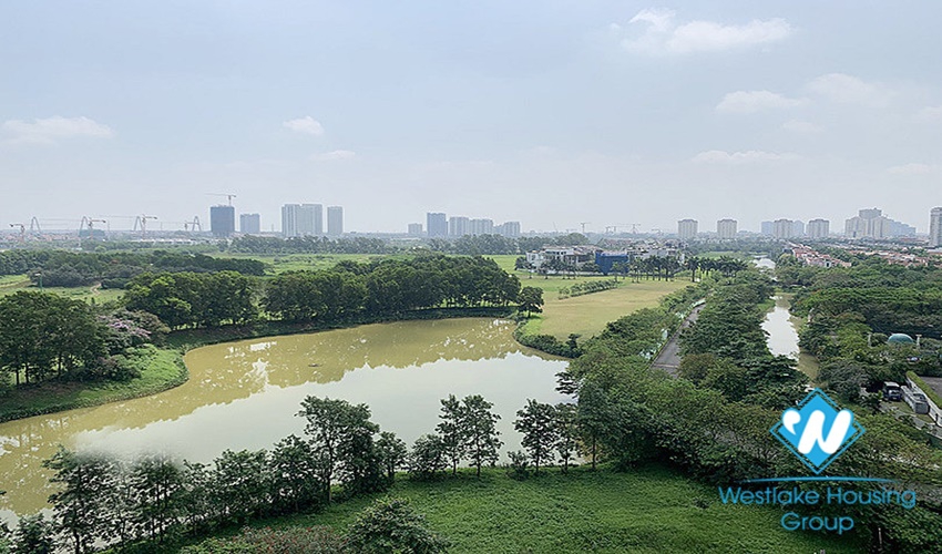 Golf and lake view 4 bedroom apartment for rent in L1 building, Ciputra, Tay Ho