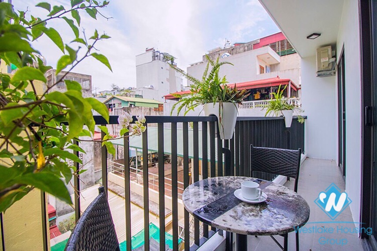 Modern 2 bedrooms apartment with huge terrace for rent in Vu Mien, Yen Phu village