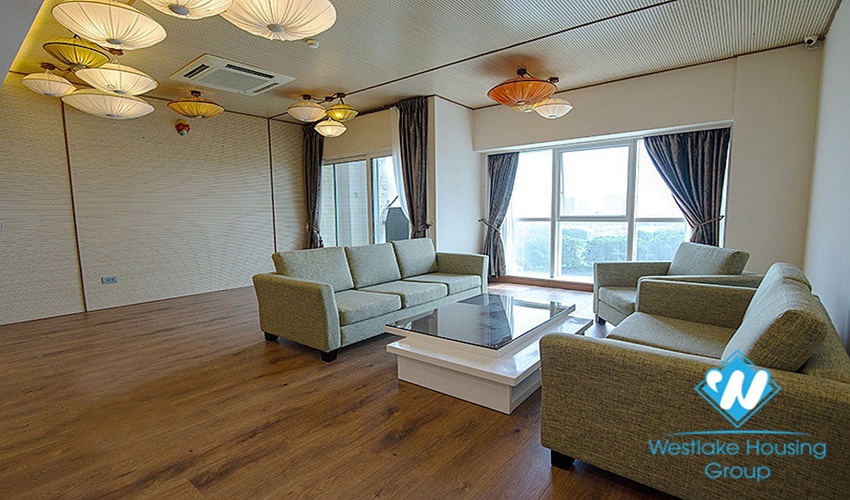 Golf and lake view 4 bedroom apartment for rent in L1 building, Ciputra, Tay Ho