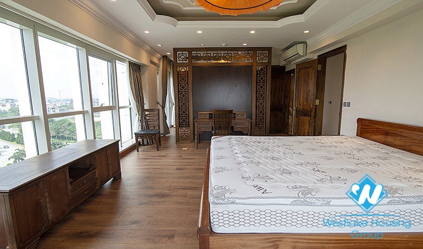 Golf and lake view 4 bedroom apartment for rent in L1 building, Ciputra, Tay Ho