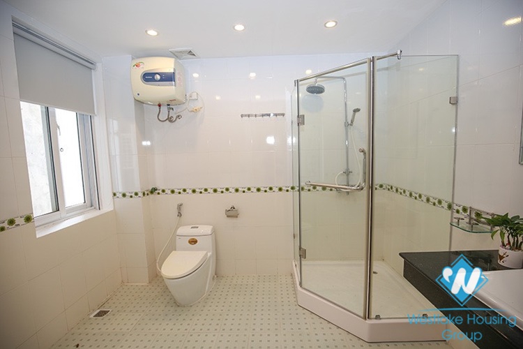 Gorgeous house with front yard and top terrace and lake view for rent in Tay Ho, Hanoi