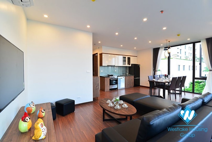 New and beautiful three bedrooms apartment for rent in Nghi Tam village, Tay Ho district, Ha Noi.