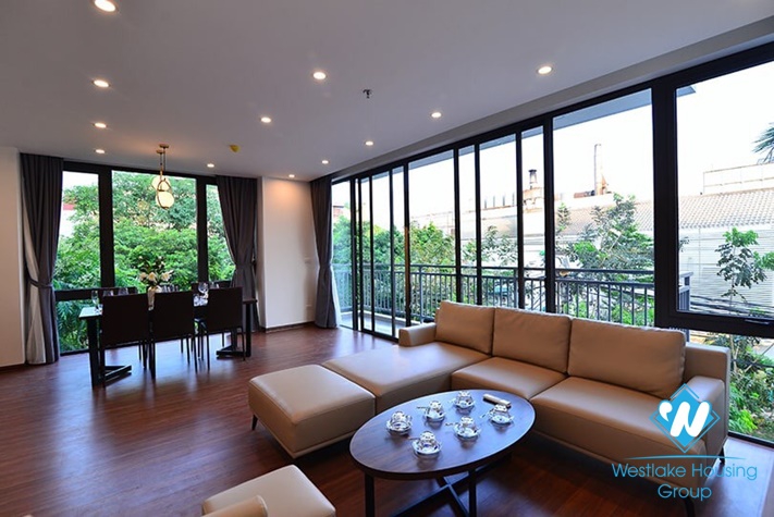 Modern 3 bedrooms apartment with huge balcony for rent in Tay Ho, Hanoi 
