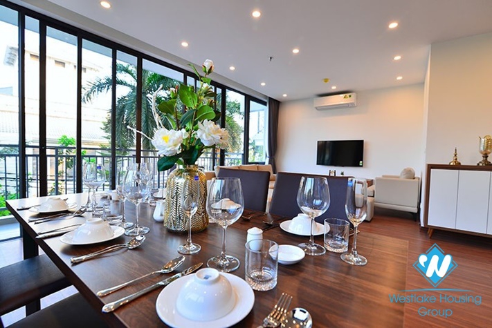 Modern 3 bedrooms apartment with huge balcony for rent in Tay Ho, Hanoi 