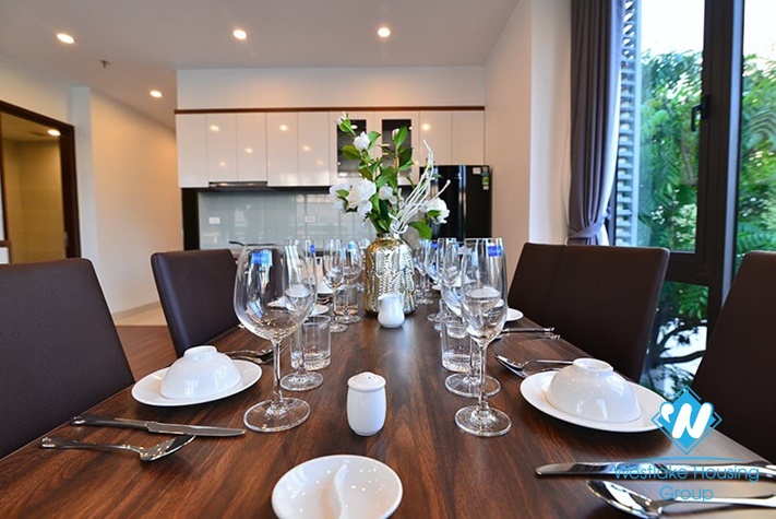 Modern 3 bedrooms apartment with huge balcony for rent in Tay Ho, Hanoi 