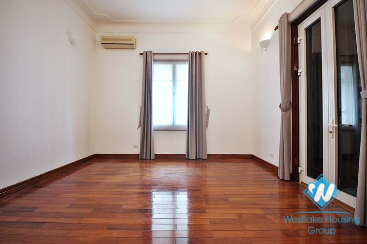 French unfurnished house with swimming pool for rent in Dang Thai Mai, Tay Ho